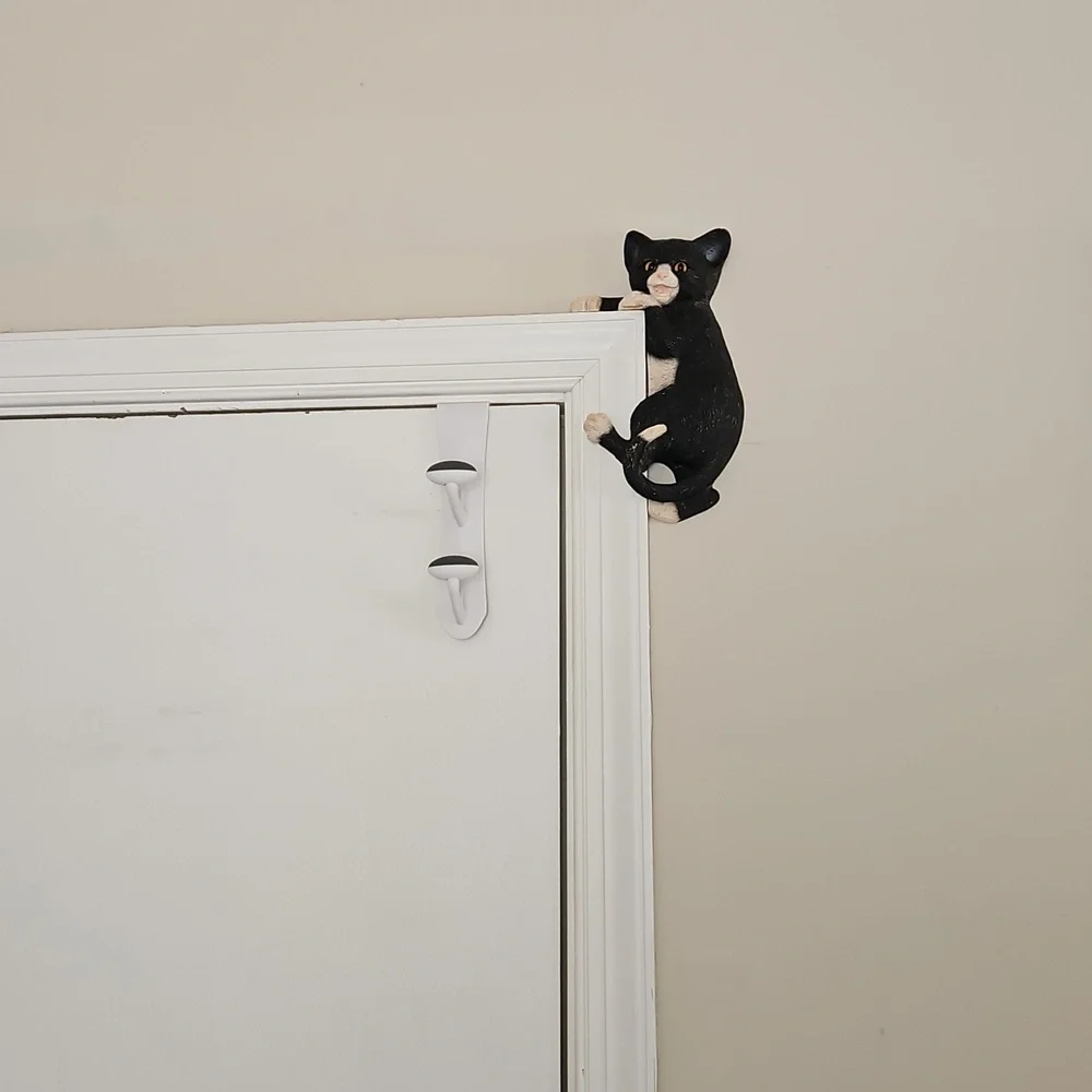 Vintage 90's Door Topper Or Shelf Sitter Tuxedo Cats By CBC & Young Concepts - Picture 4 of 16